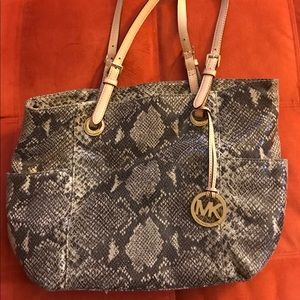 Michael Kors snakeskin print tote